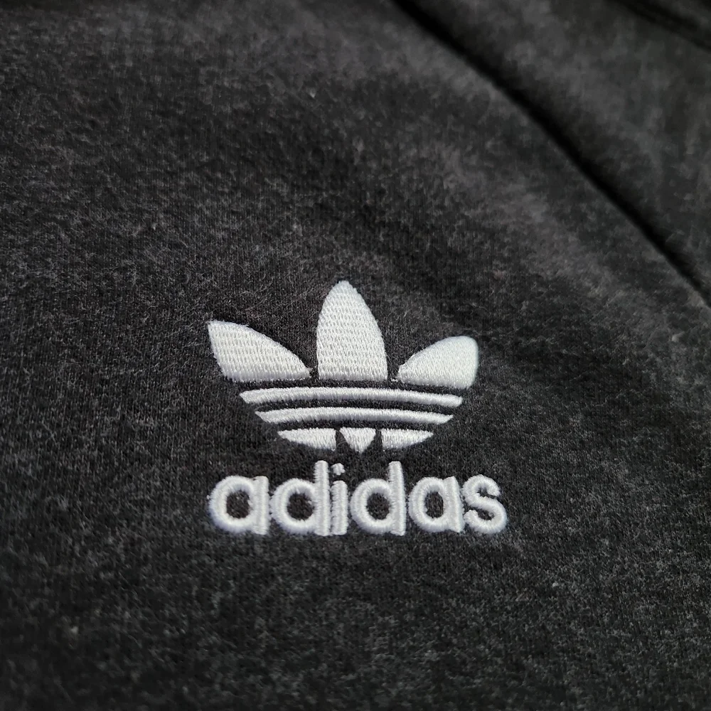 Adidas Dual Zip Grey Hoodie Mens Sz S